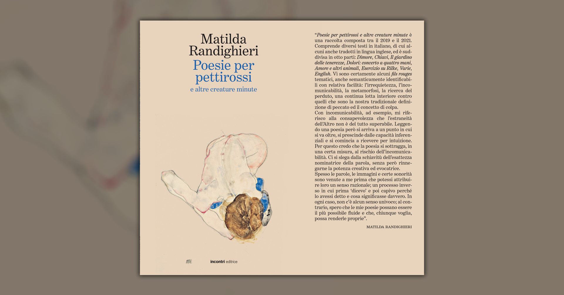 Presentazione del libro: POESIE PER PETTIROSSI E ALTRE CREATURE MINUTE