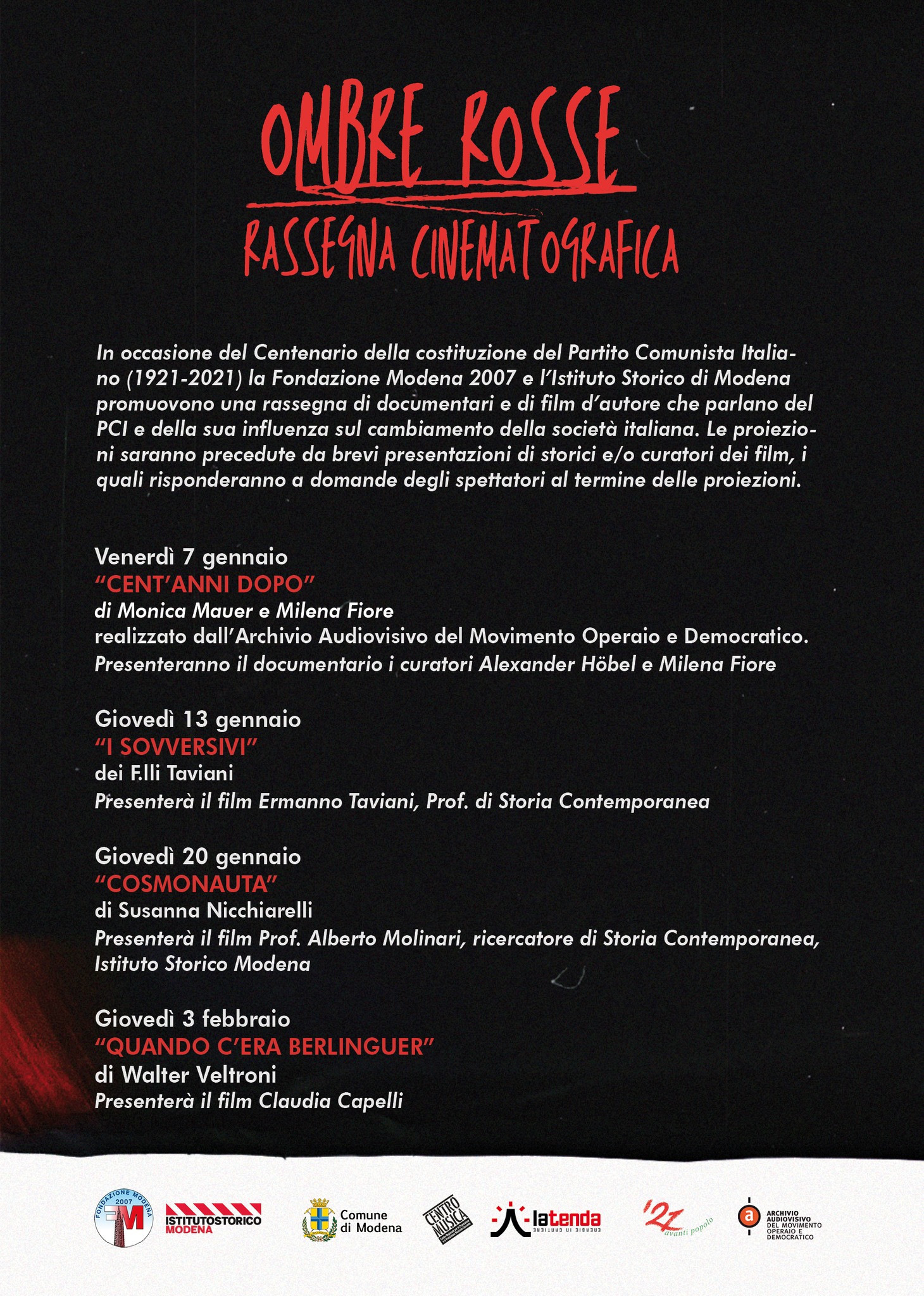 Ombre rosse. Il PCI nel cinema italiano fra realtà, critica e progetto - rassegna cinematografica