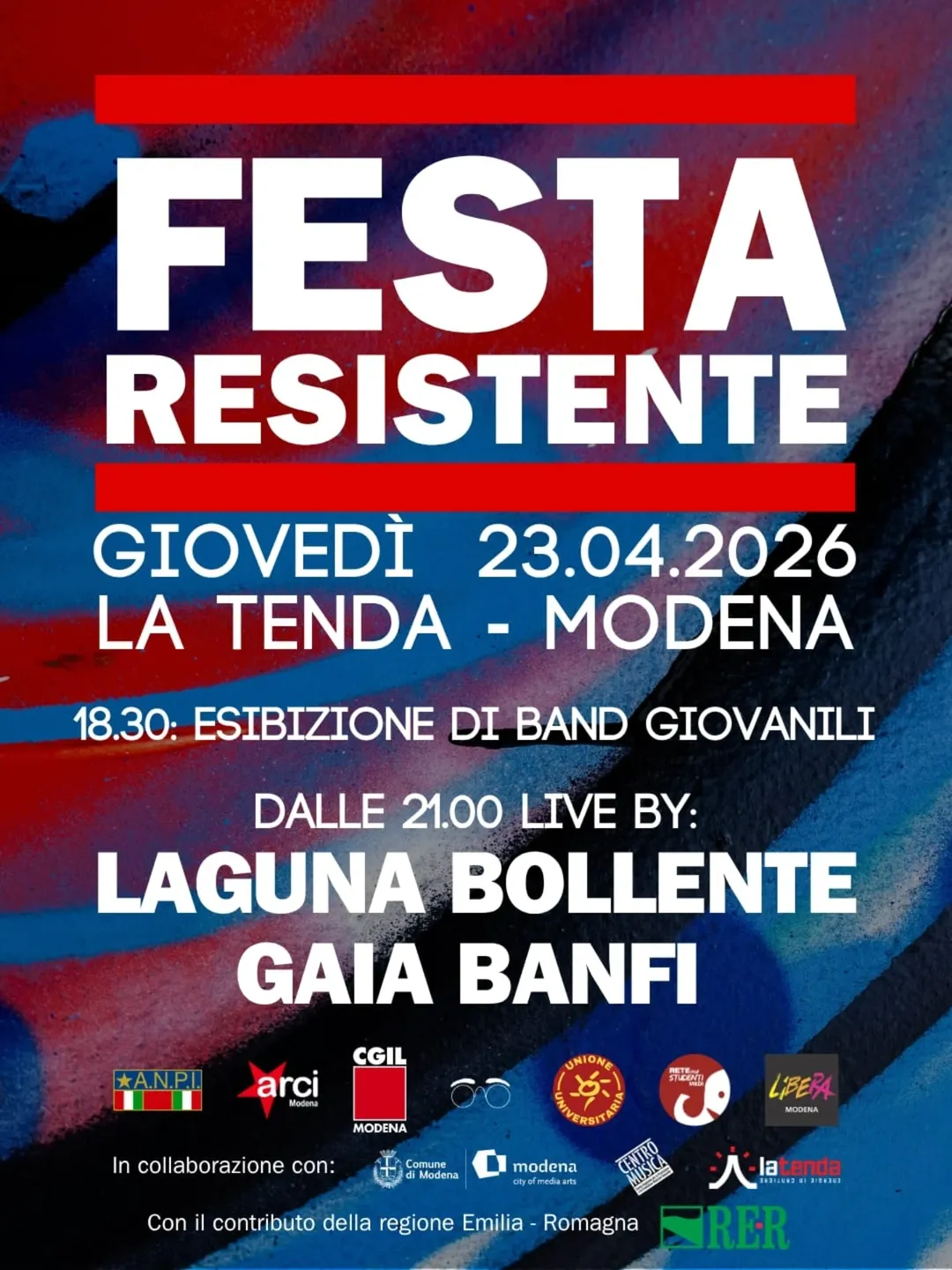 FESTA RESISTENTE | Gaia Banfi + Laguna Bollente + Vincitori Rebel