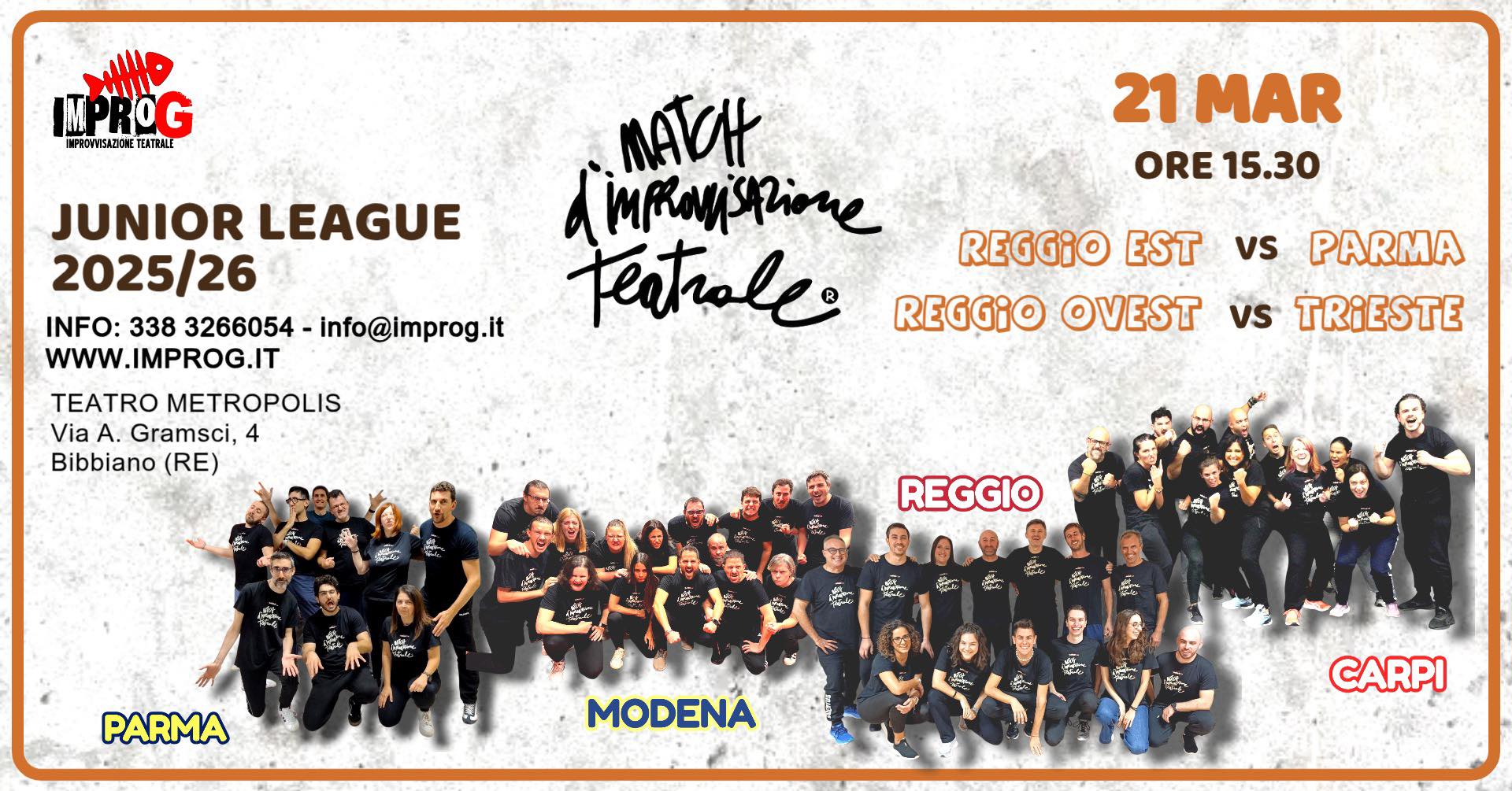IMPROG JUNIOR LEAGUE - Match di improvvisazione teatrale