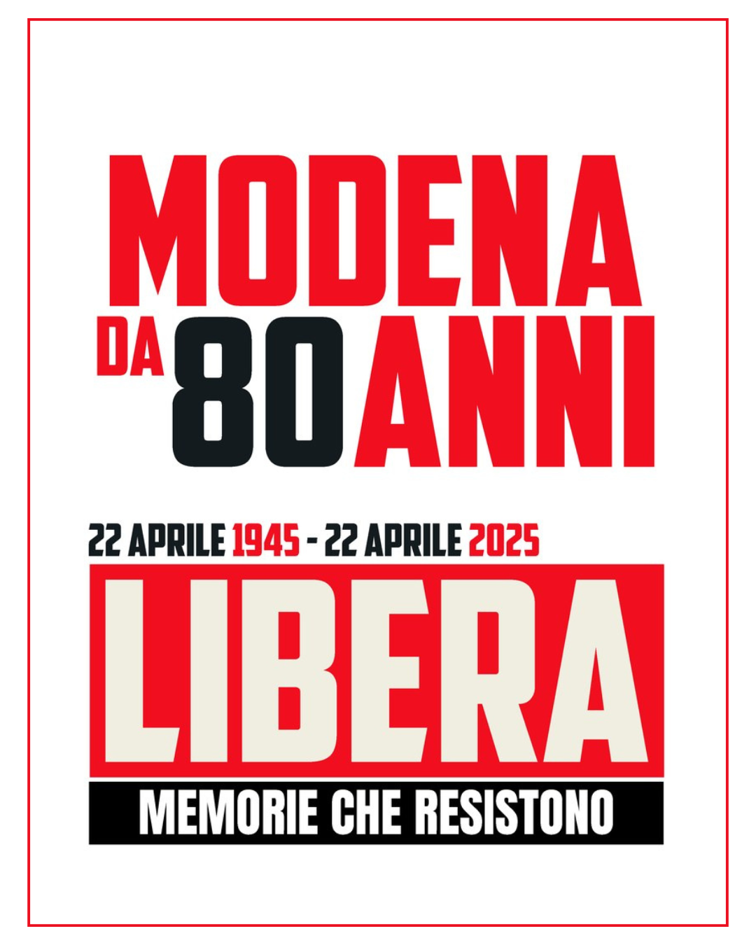 Modena 80 anni libera - Spettacolo teatrale